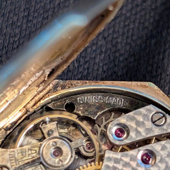 Antique 14k Gold Swiss Made Art Deco Watch - Picture 10 of 11